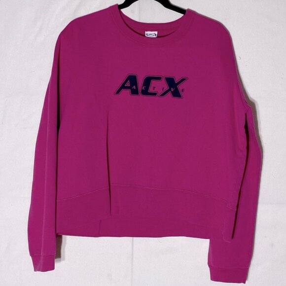Vintage Au Coton Pink ACX Activewear Crew Neck Sweatshirt L - Picture 14 of 14